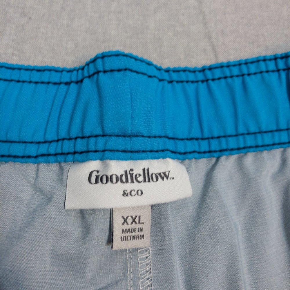 7.5" Gray White Striped Whodat Board Shorts XXL - Picture 6 of 8